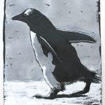 Penguins waddle